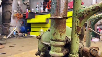 Restoration Heavy Soviet Motorcycle 1960s - Old Abandoned 650cc Opposite _ 4-stroke engine