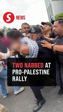 Duo nabbed after scuffle at pro-Palestine gathering outside US embassy