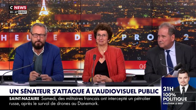Pascal Praud dans L'heure des pros 2 sur CNews, le mercredi 1er octobre 2025.