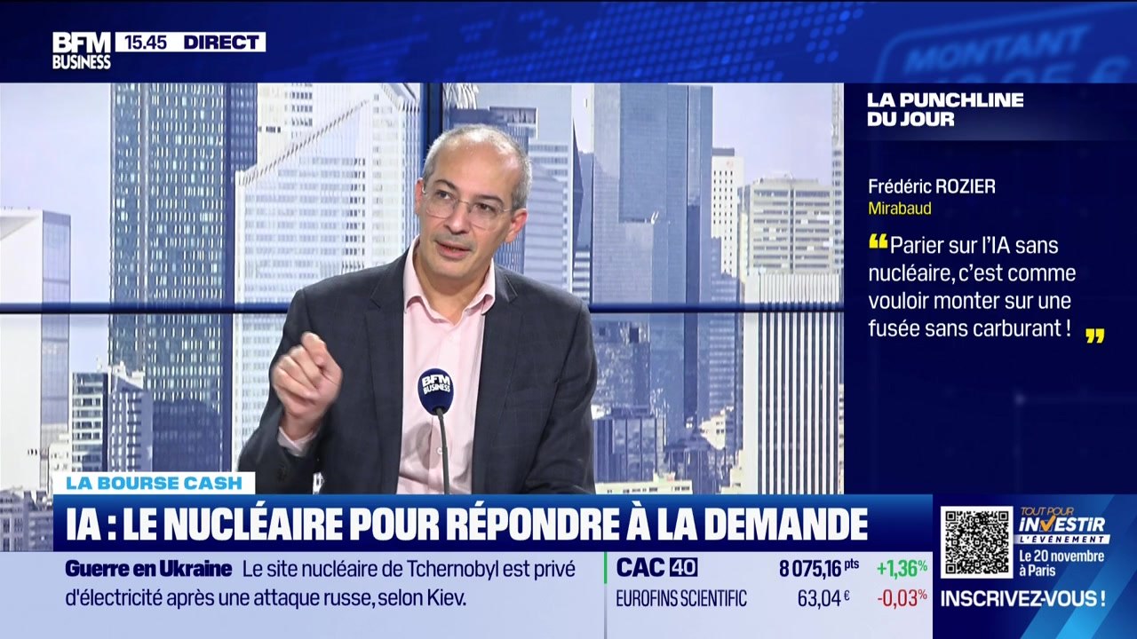 La bourse cash : "Parier sur l’IA sans nucléaire, c’est comme vouloir monter sur une fusée sans carburant." - 02/10
