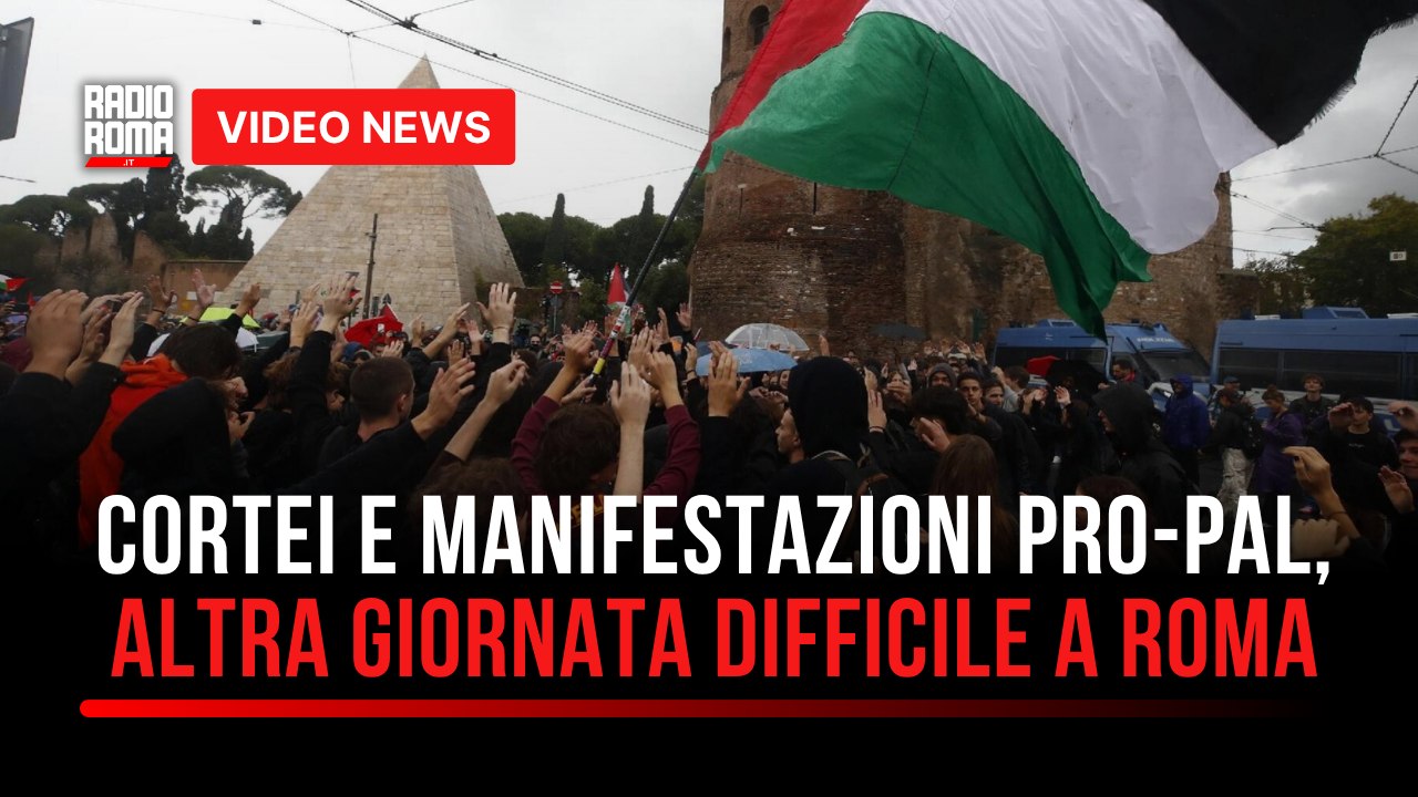 Cortei e manifestazioni pro-Pal, altra giornata difficile a Roma