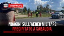 Indagini sull’aereo militare precipitato a Sabaudia