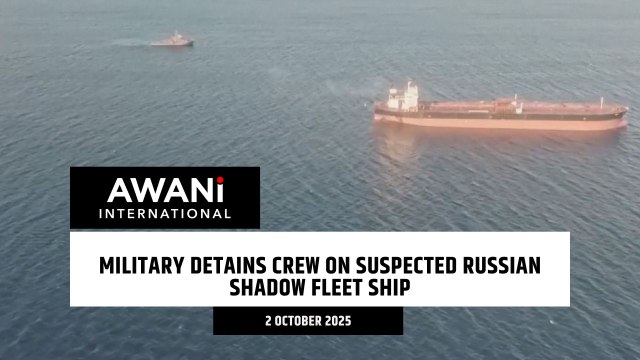 Military detains crew on suspected Russian shadow fleet ship