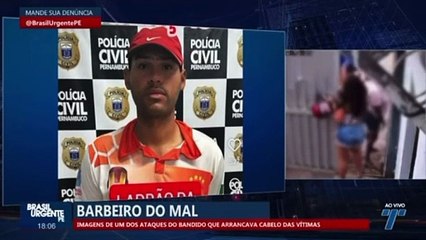 Imagem de um dos ataques do bandido que arrancava cabelo das vítimas