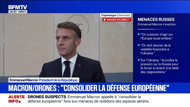 Sommet à Copenhague: Nous ne serons jamais dans l'escalade, mais ne pas être dans l'escalade ne veut pas dire être faible , assure Emmanuel Macron