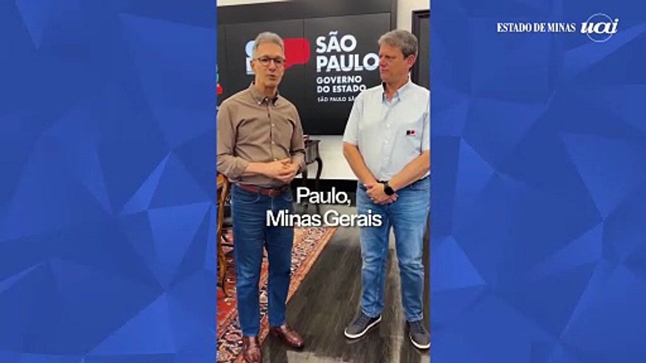 Tarcísio elogia Zema: "Governador à altura da grandeza de Minas"