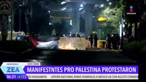 Manifestantes pro Palestina se movilizan al Sur de la CDMX