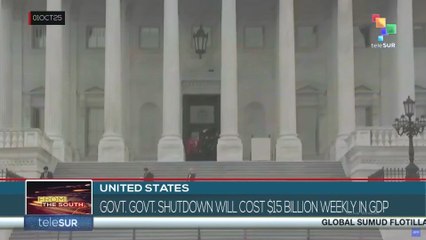United States, govt. shutdown will cost $15 billion weekly in GDP