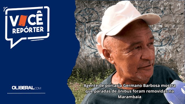 Agente de portaria Germano Barbosa mostra que paradas de ônibus foram removidas na Marambaia