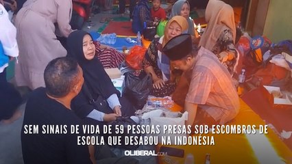 Sem sinais de vida de 59 pessoas presas sob escombros de escola que desabou na Indonésia