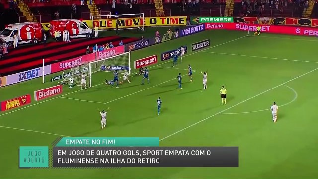 Em jogo de quatro gols, Sport empata com Fluminense na Ilha do Retiro