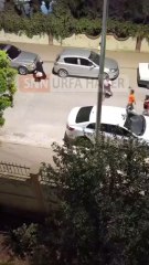 Şanlıurfa’nın Karaköprü ilçesinde bir grup çocuk, ellerinde Türk ve Filistin bayraklarıyla sokaklara çıkarak Gazze için tekbir getirdi.