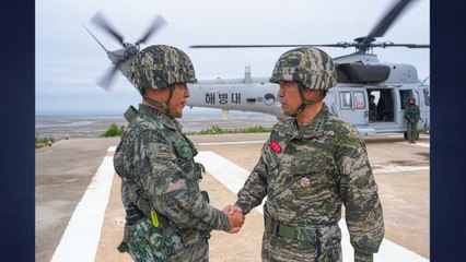 주일석 해병대사령관, 추석 앞 서해 우도 경비대 방문 / YTN