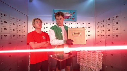 "I Tried Stealing $1,000,000 From MrBeast’s Laser Vault 😱🔴💸| But Got Caught!"