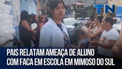 Pais relatam ameaça de aluno com faca em escola em Mimoso do Sul