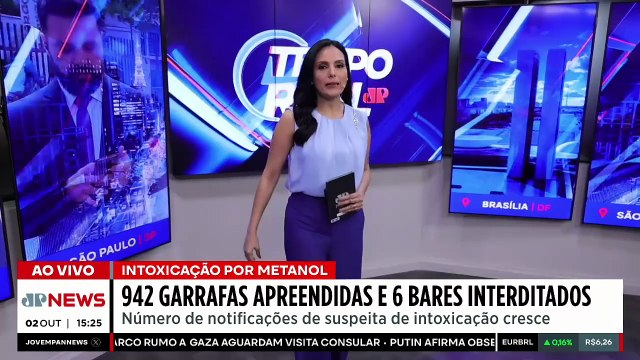 942 garrafas apreendidas e 6 bares interditados em SP por surto de metanol | TEMPO REAL