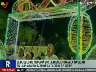 Habitantes de Cumaná dieron la bienvenida a la Navidad con encendido de luces en la Plaza Bolívar