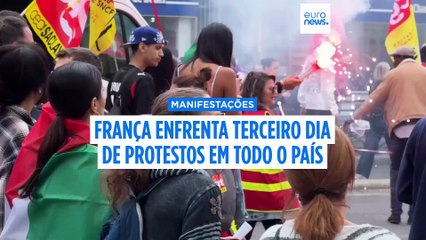 Terceira jornada de greve nacional em França contra os cortes orçamentais com menor participação
