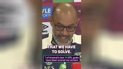 Arsenal's corners 'concerning' Nuno