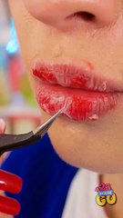 Look what he did! 💄🥤 #funny 🤪