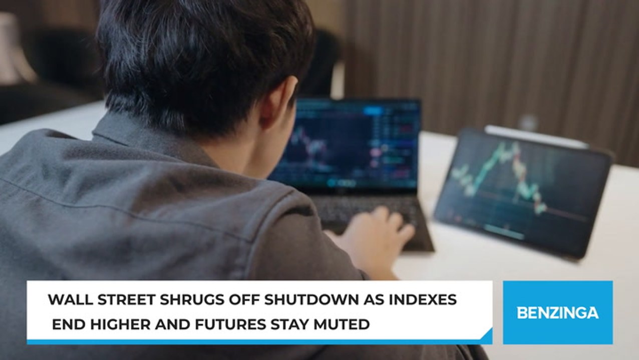 Wall Street Shrugs Off Shutdown As Indexes End Higher And Futures Stay Muted