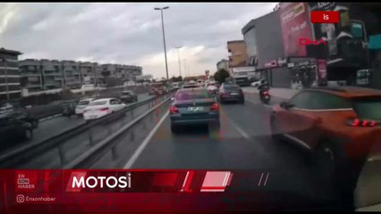 İstanbul D-100 karayolunda motosikletin çarptığı yaya yaralandı