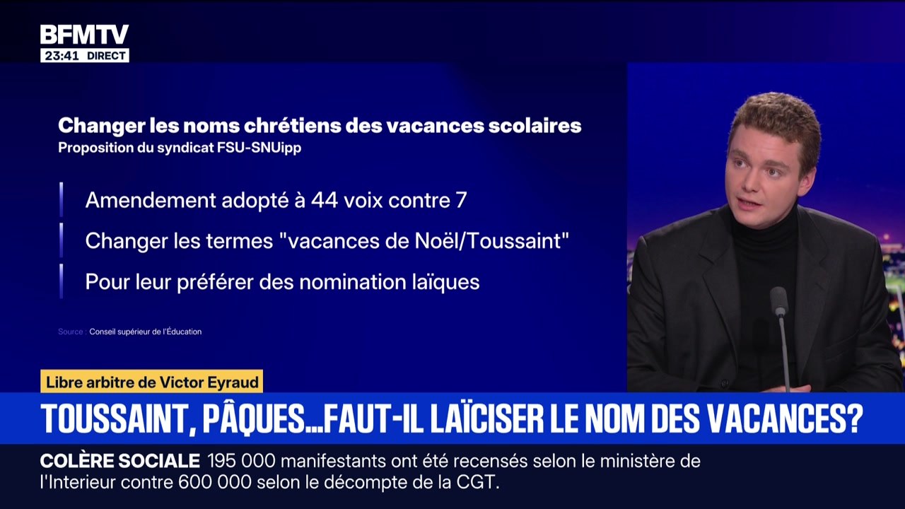 Toussaint, Pâques... faut-il laïciser le nom des vacances scolaires ? - 02/10