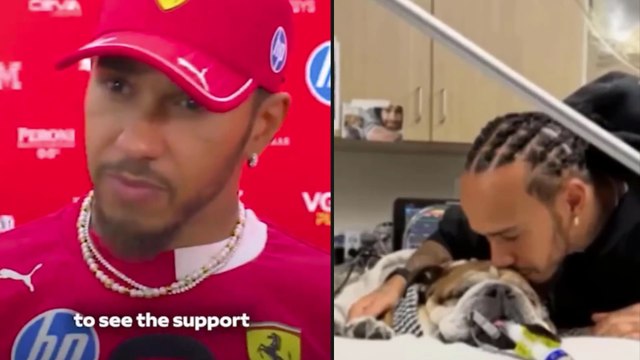 Lewis Hamilton Holds Back Tears as he Returns to F1 for First Time Since Beloved Dog Roscoe Died