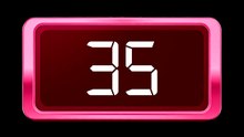 Timer 35 seconds / Relógio Regressivo - Dígito Branco