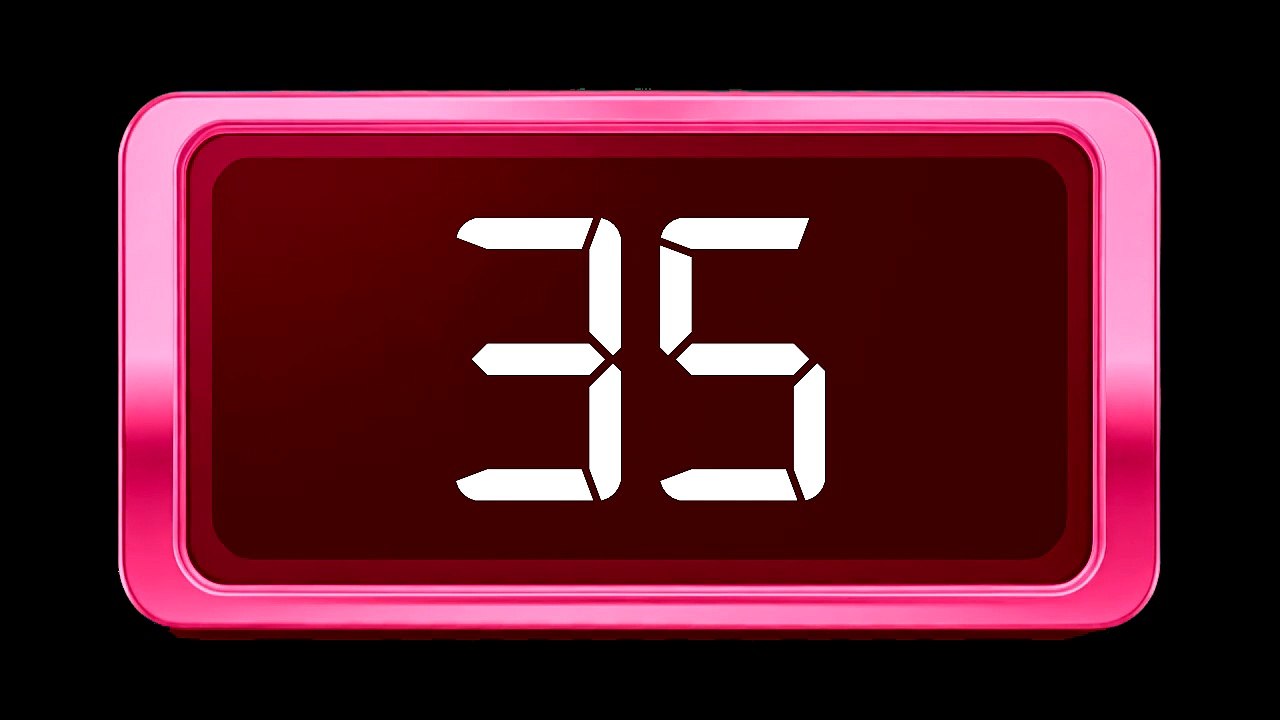 Timer 35 seconds / Relógio Regressivo - Dígito Branco