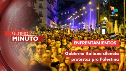 Fuerzas de seguridad italianas dispersan a manifestantes pro-Palestina