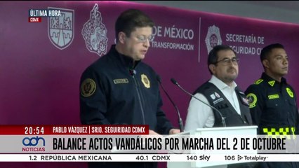 🚨¡Última Hora! Pablo Vázquez informa sobre disturbios en marcha del 2 de octubre en CDMX
