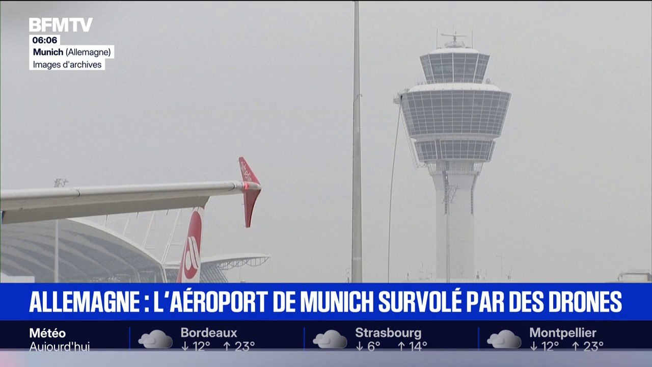 L'aéroport de Munich a suspendu ses vols durant quelques heures après un survol de drone