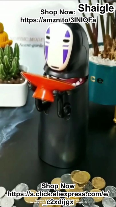 Toy Banks,No Face Coin Bank，No Face Piggy Bank,Auto Eat Coin Music Piggy Bank, Adults Boys Kids Easter Christmas Birthday Gift