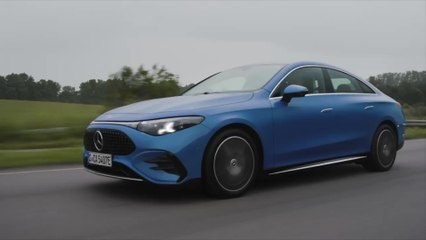 Mercedes-Benz CLA with EQ Technology in Sky Blue Metallic Driving Video