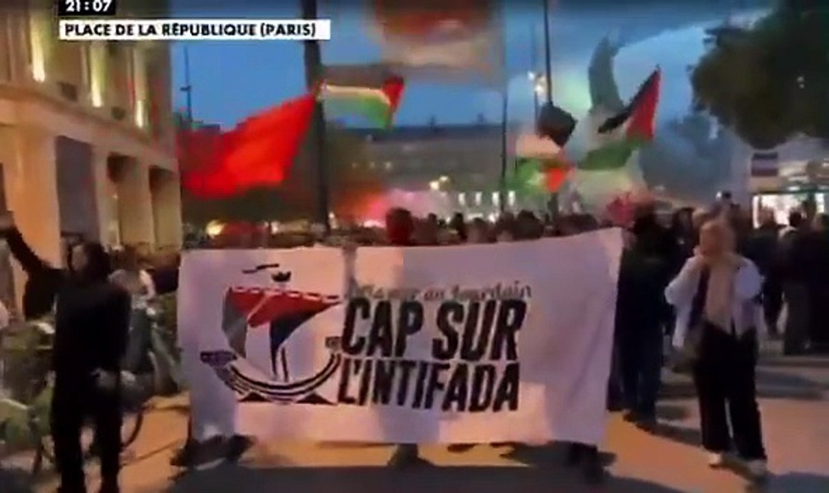 Colère après un défilé hier soir, après un cortège dans les rues de Paris appelant à l'Intifada et à la destruction d'Israël pour un Etat palestinien "de la mer au Jourdain"