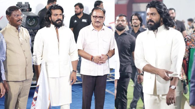 Ram Charan Mobbed by Fans at Archery Premier League Inauguration in Delhi