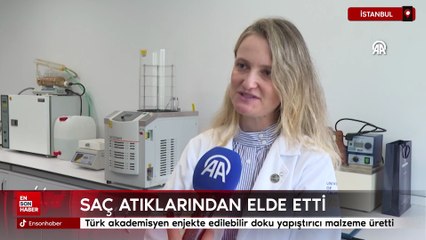 Türk akademisyen kuaförlerdeki atık saçlardan enjekte edilebilir doku yapıştırıcı malzeme üretti