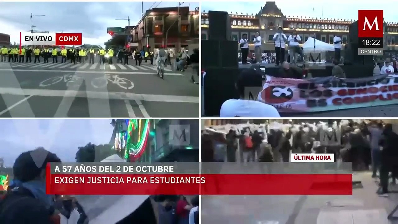 Batalla campal en el zócalo por mitin del 2 de octubre | Rodrigo Rico, 2 de octubre de 2025