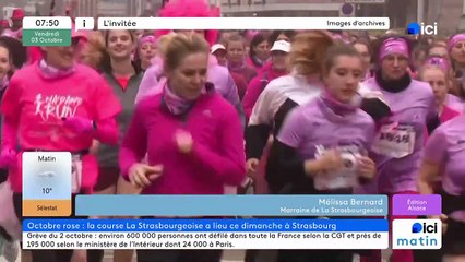 "La Strasbourgeoise, un message d'espoir face au cancer du sein", témoigne la marraine de la course caritative