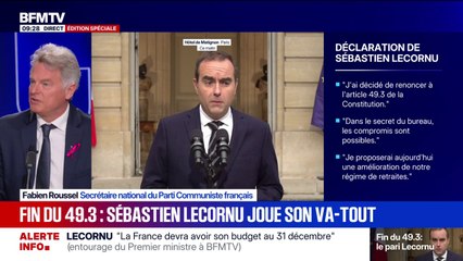 Abandon du 49.3: "Il ne faut pas qu'il y ait d'arnaques derrière", prévient Fabien Roussel (PCF)