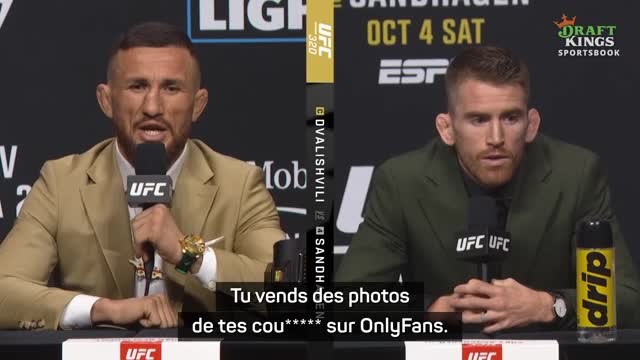 UFC 320 - Dvalishvili à Sandhagen : Tu vends des photos de tes cou***** sur OnlyFans !