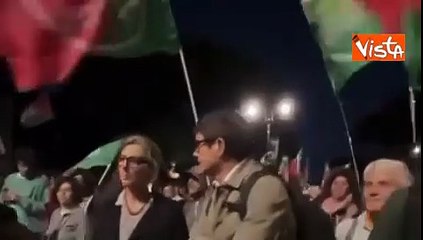 Flotilla, Fratoianni e Francesca Albanese insieme al corteo a Roma