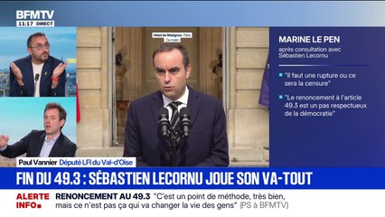 Budget: "L'ensemble des mesures annoncées par monsieur Lecornu s'inscrivent parfaitement dans la continuité du macronisme", affirme Paul Vannier (LFI)