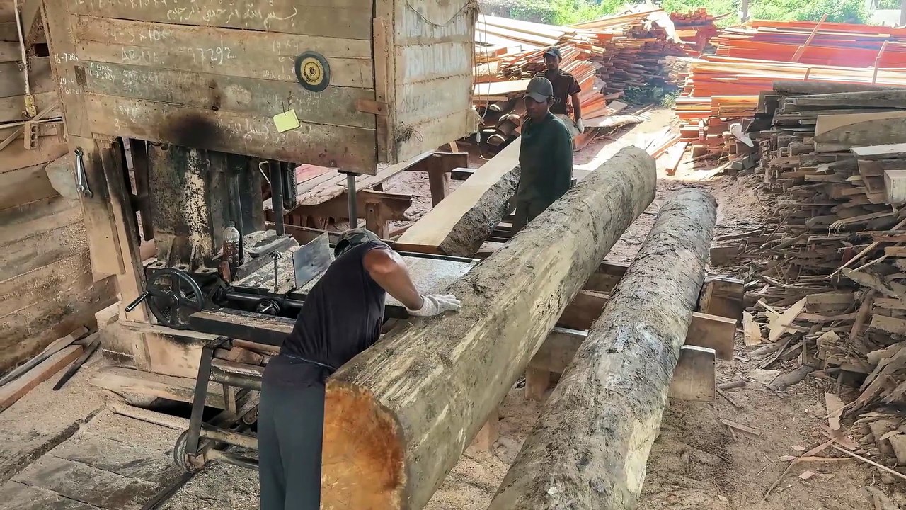 Making 5x7 Wood with a Sawmill Machine Step by Step