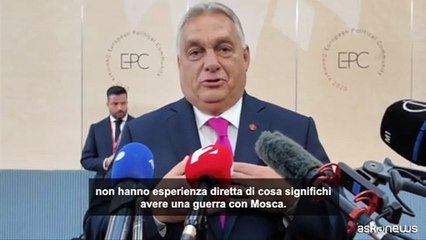 Orban: "Su Ucraina noi abbiamo un piano di pace, altri uno di guerra"
