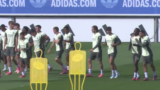 Entrenamiento del Real Madrid previo al partido de Liga ante el Villarreal