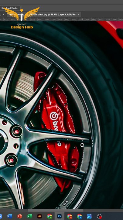 Photoshop Car Tire Running Effect | Easy Motion Trick in 60 Secs!  #Shorts