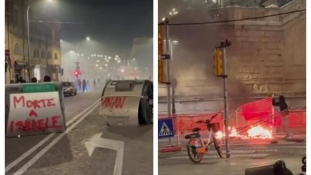La devastazione di Bologna dopo il corteo Pro Pal, il video: gli scontri in stazione e alla Montagnola