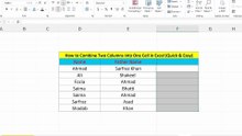 How to Combine Two Columns into One Cell in Excel